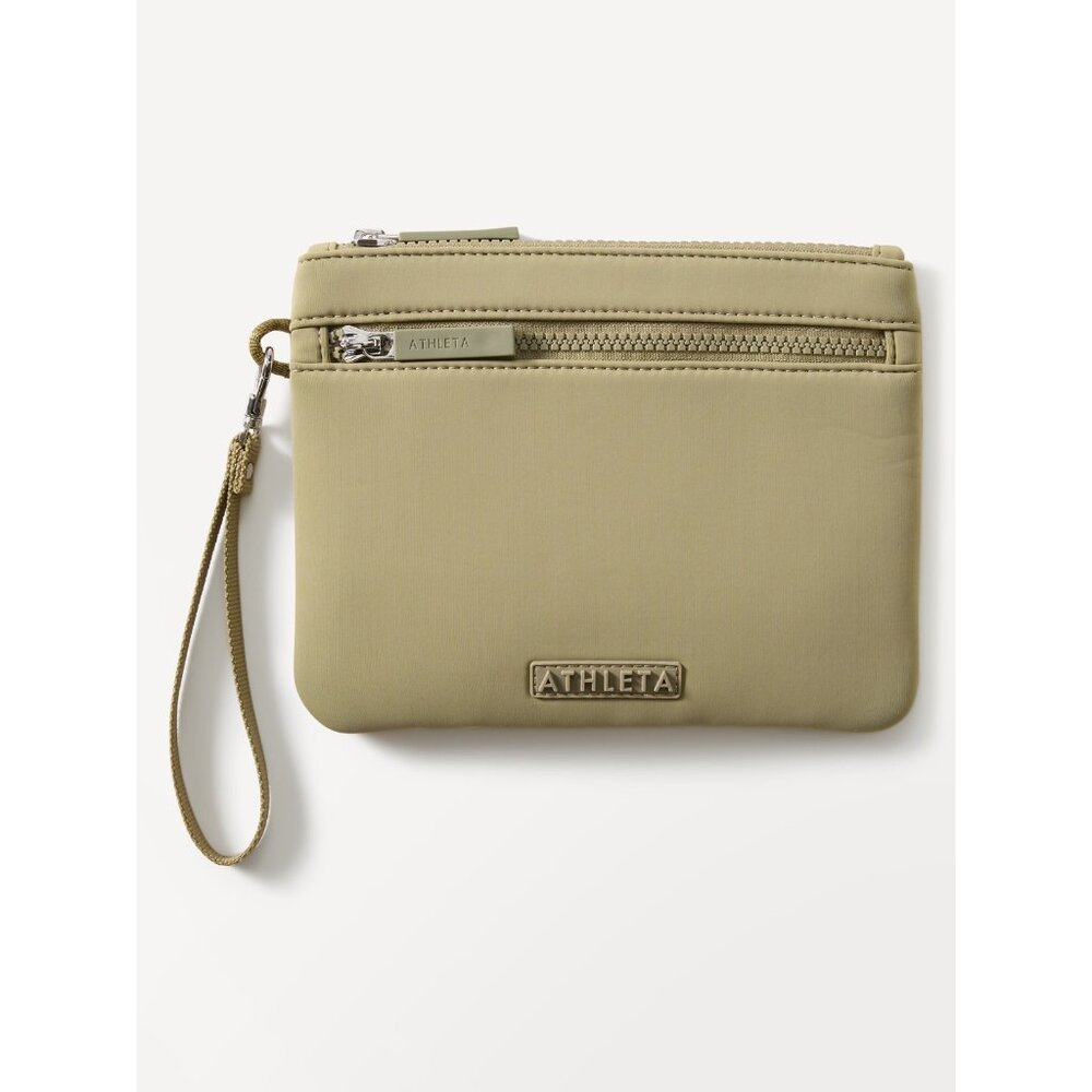 Athleta Diem Pouch Olive Branch Clutch